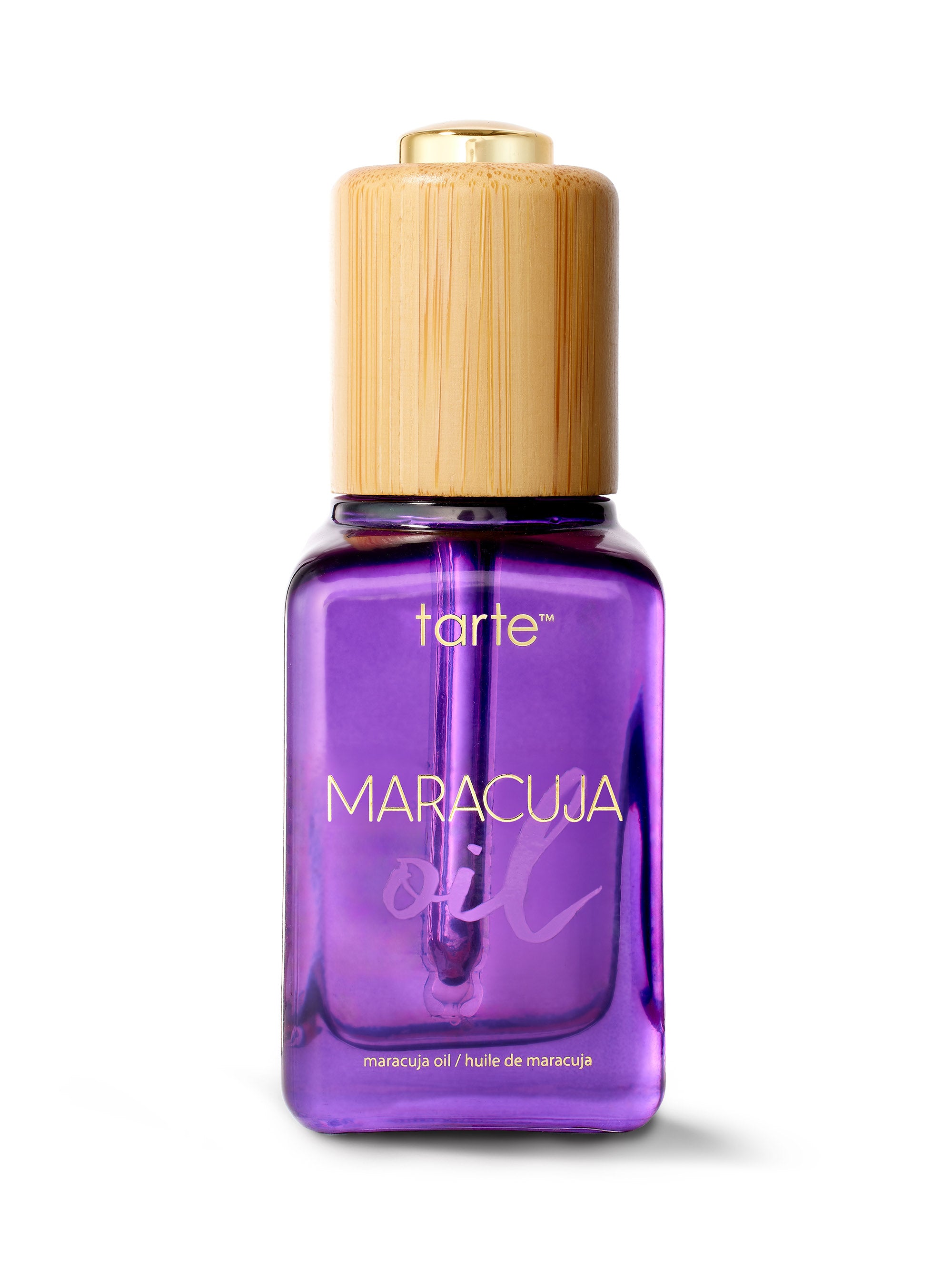 Maracuja oil — lahvička s dřevěným uzávěrem a kapátkem, 50 ml